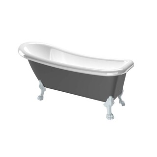 Badekar 1530 Ideal Grå Med Hvite Føtter