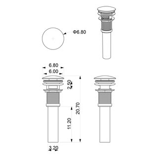 Bunnventil Bathlife Med Overløp Krom