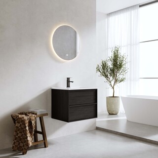 Servantskap Charm 600 Svart Eik Med Servant
