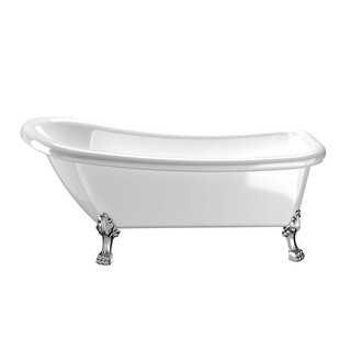 Badekar Ideal 1530 Hvit Med Krom Føtter