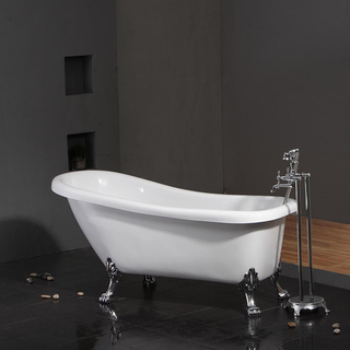Badekar Ideal 1530 Hvit Med Krom Føtter