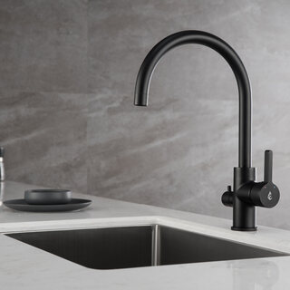 Kjøkkenbatteri Bathlife Ocean Mattsvart