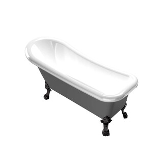 Badekar 1530 Ideal Grå Med Sorte Føtter