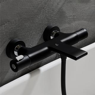 Bad- Dusjbatteri Dagg Tapp Svart Cc150