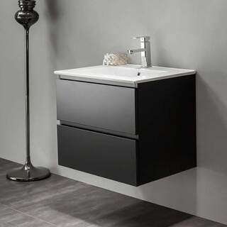 Servantskap Bathlife Eufori Svart 600 Med Vask