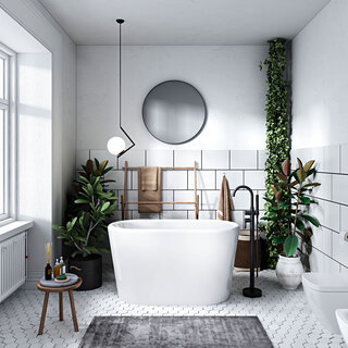 Sittebadekar Bathlife Ideal Frittstående Hvit 650