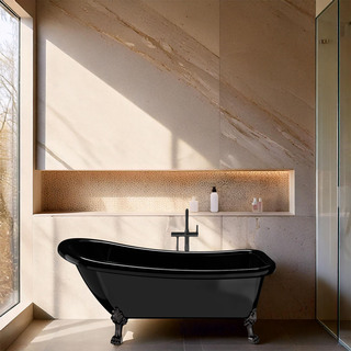 Badekar 1530 Ideal Svart Med Svart Føtter