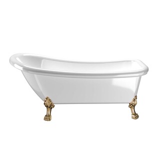 Badekar Ideal 1530 Hvit Med Messing Føtter