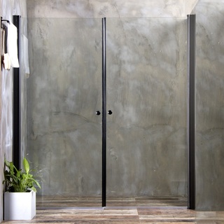 Dusjdør Allsidig Rett Dør Og Rett Dør Svart 700X700