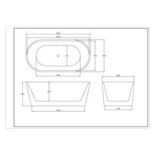 Badekar Bathlife Lugn 1600 
