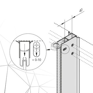 Profil For Rørtrekking Påbygning Bathlife Svart Aluminium 