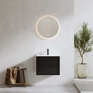 Servantskap Charm 600 Svart Eik Med Servant