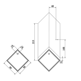 Dusjkabinett Bathlife Rymd Rett 900