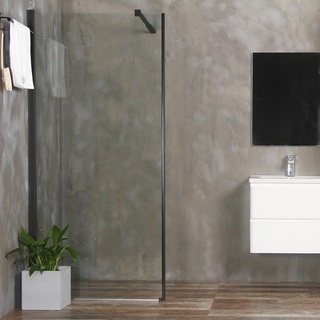 Dusjvegg Bathlife Allsidig Rett Vegg Svart 1000