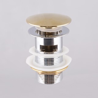 Bunnventil Bathlife Med Overløp Gull