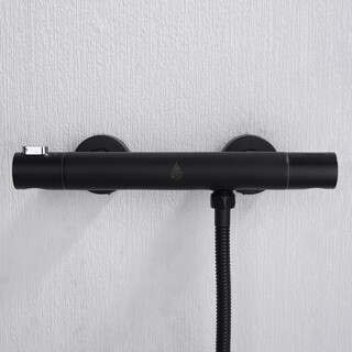 Dusjbatteri Bathlife Brusa Matt Svart Cc150