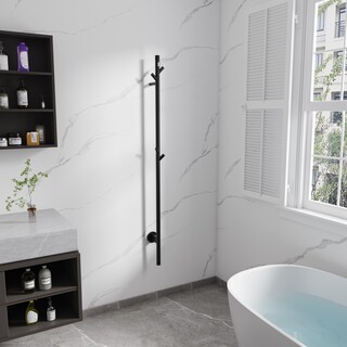 Håndkletørker Bathlife Fas 1 Arm Timer 12/C1 Vital Matt Svart Rustfri